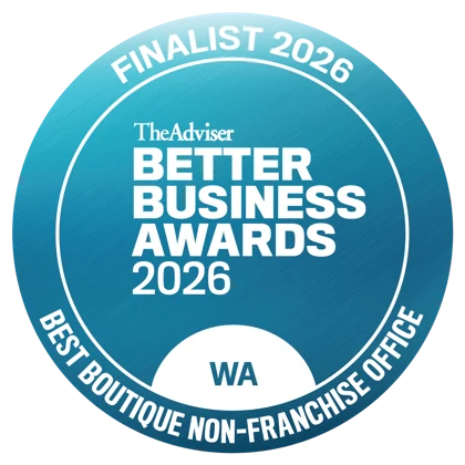 The Adviser Better Business Awards 2026 WA Finalist — Best Boutique Non-Franchise Office