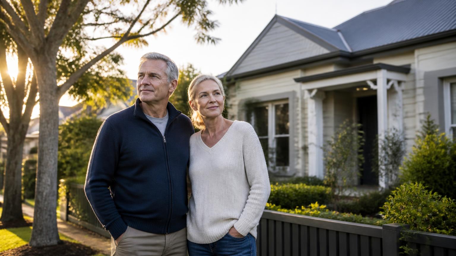 A couple enjoying the stability of their long-term home